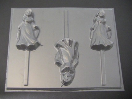 485sp Magical Hair Princess Chocolate or Hard Candy Lollipop Mold